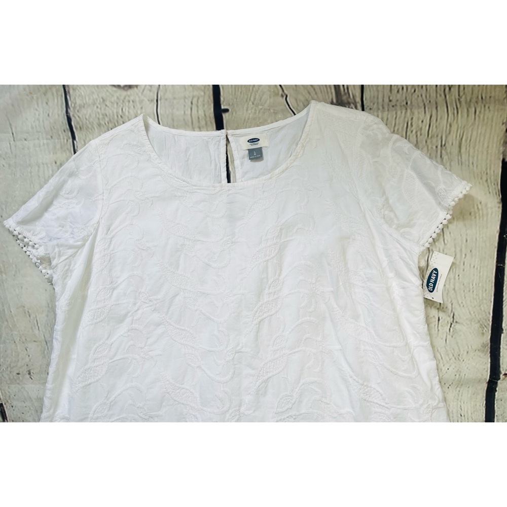 Old Navy White Embroidered Short Sleeve Dress NWT! - Picture 8 of 16